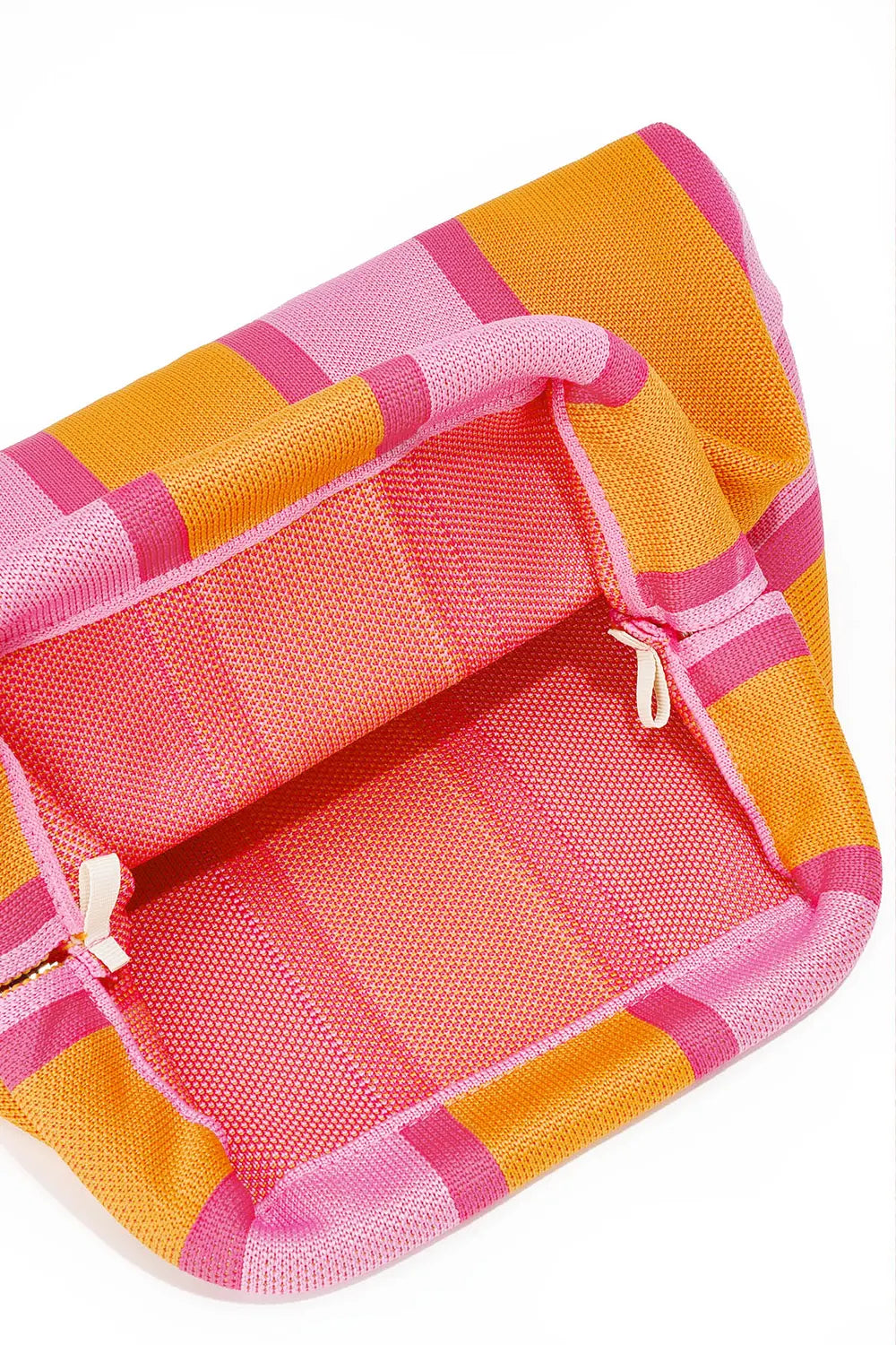 T016 Schoudertas met Oranje roze rood & Gouden Chain Strap