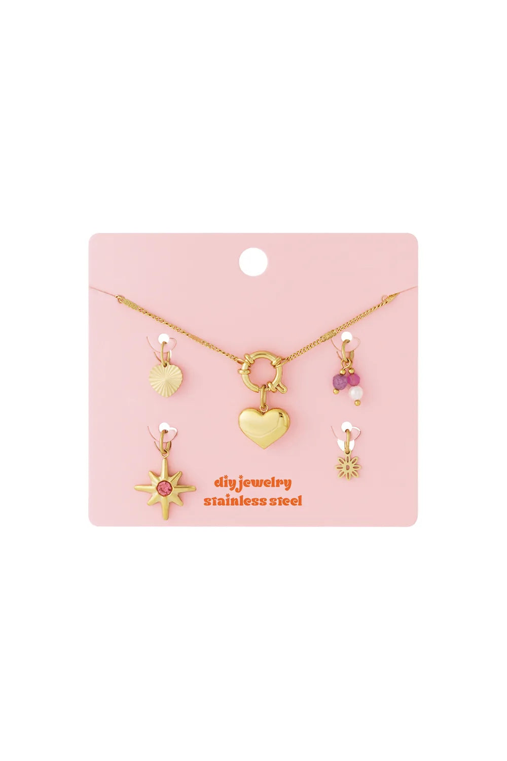 Celestial Heart – 14K Gold Plated Bedelketting BK010