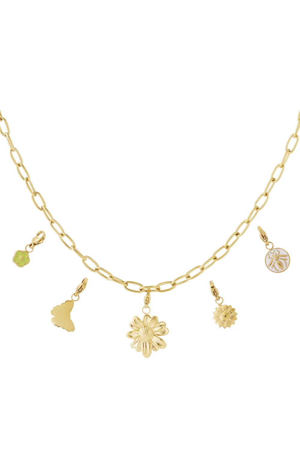 Gouden Bloemen Bedelketting BK018