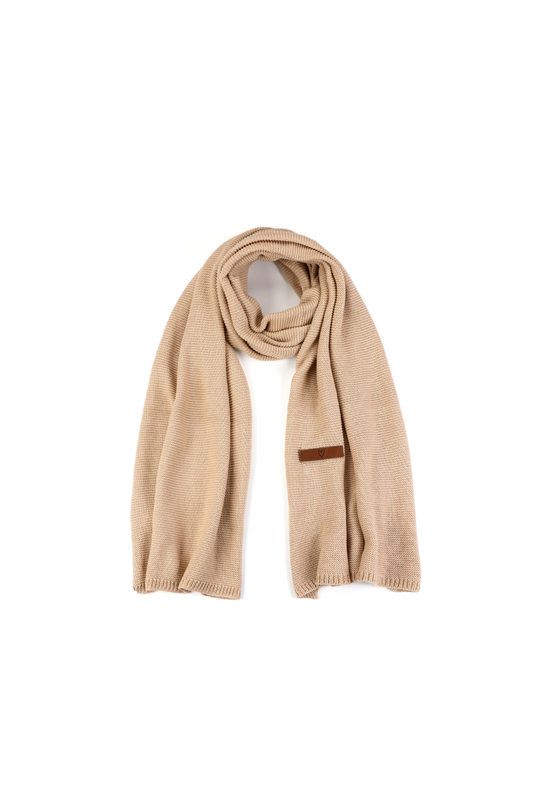 Dunne gebreide sjaal beige Z013