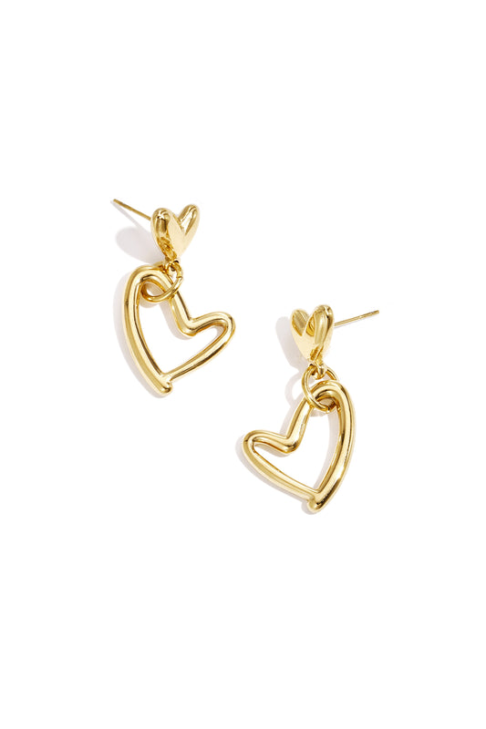 Oorbellen heart O004