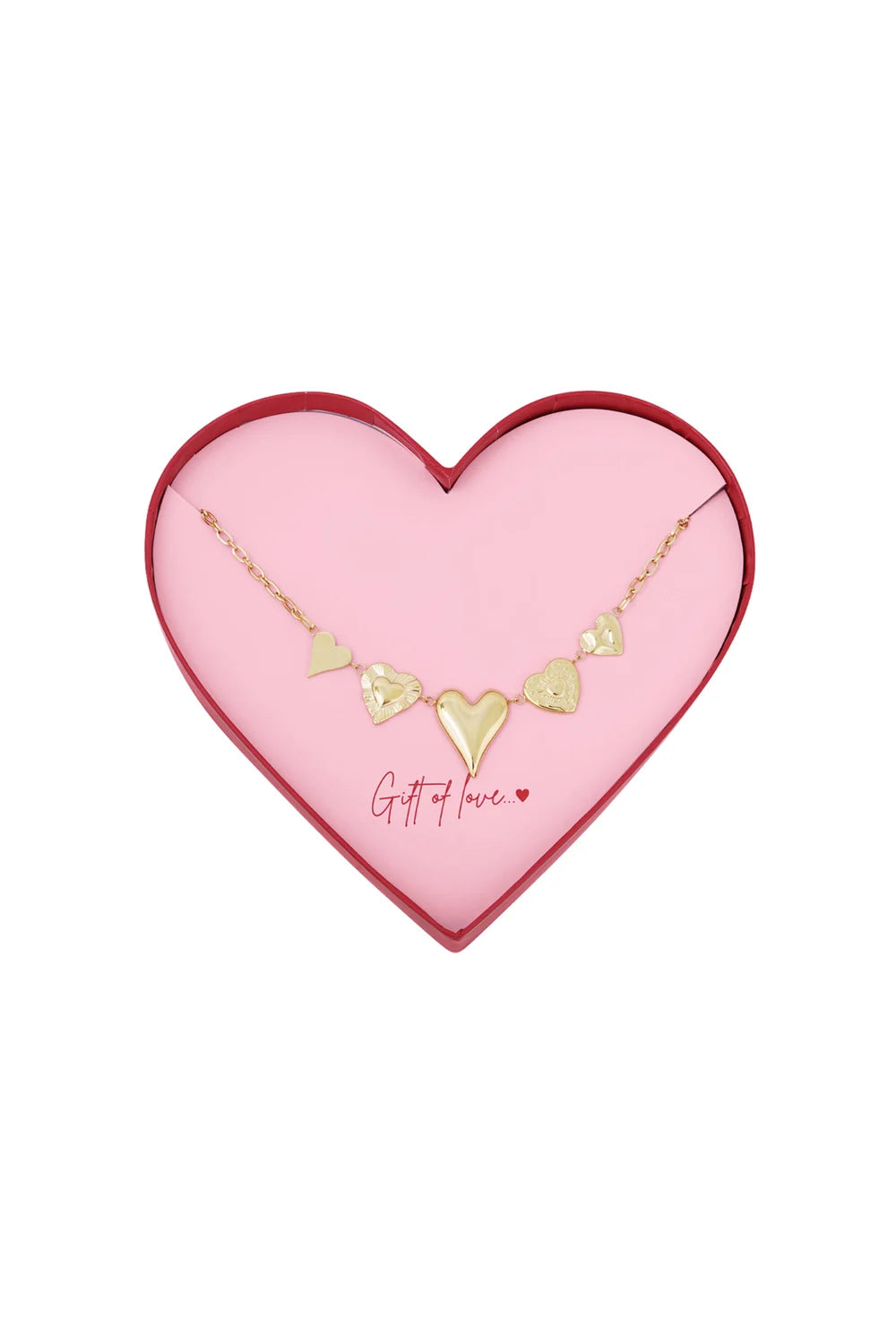 Cadeaubox 1 ketting harten mix C007