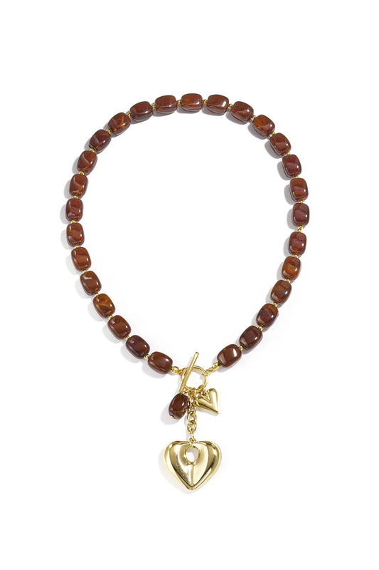 Kralen ketting hart K002
