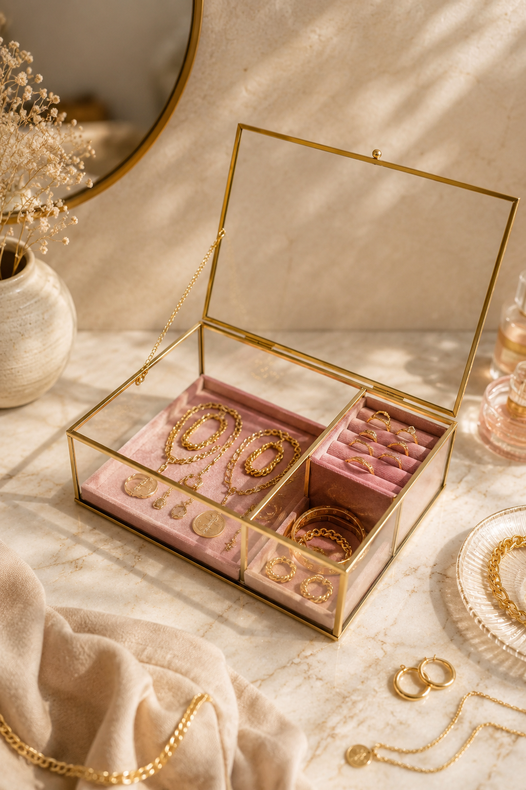 Sieradenbox roze SB000