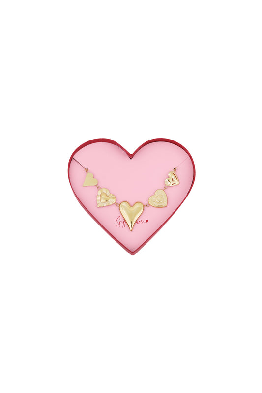 Giftbox C005 Luxe armband gold heard