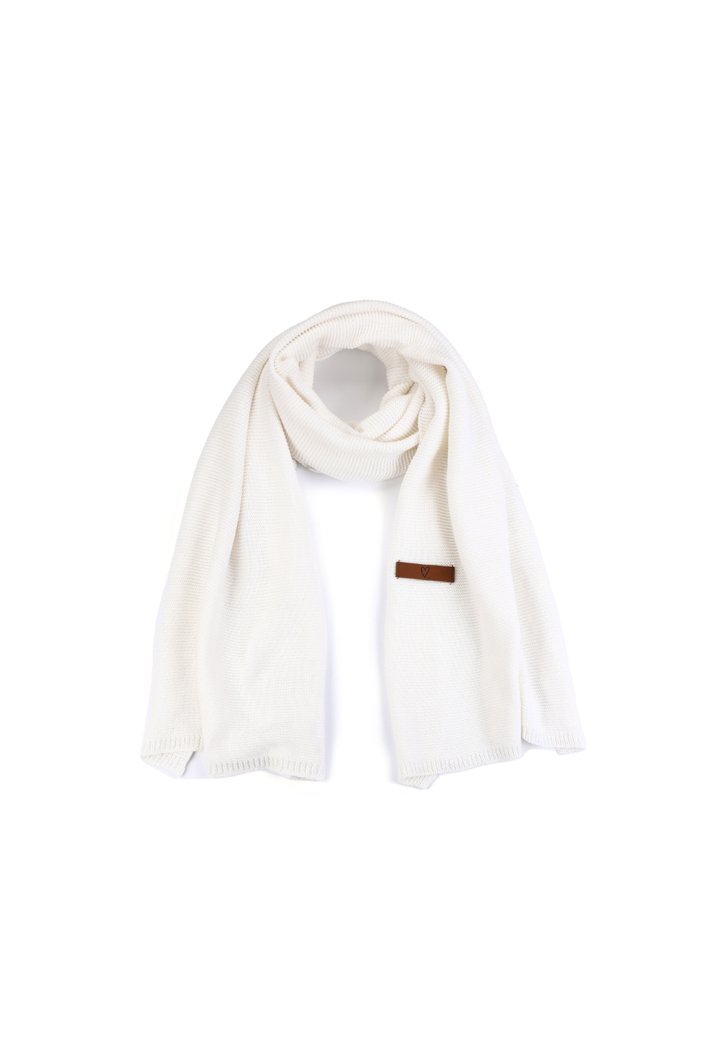 Dunne gebreide sjaal creme Z012