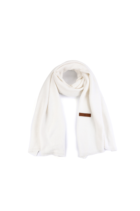 Dunne gebreide sjaal creme Z012