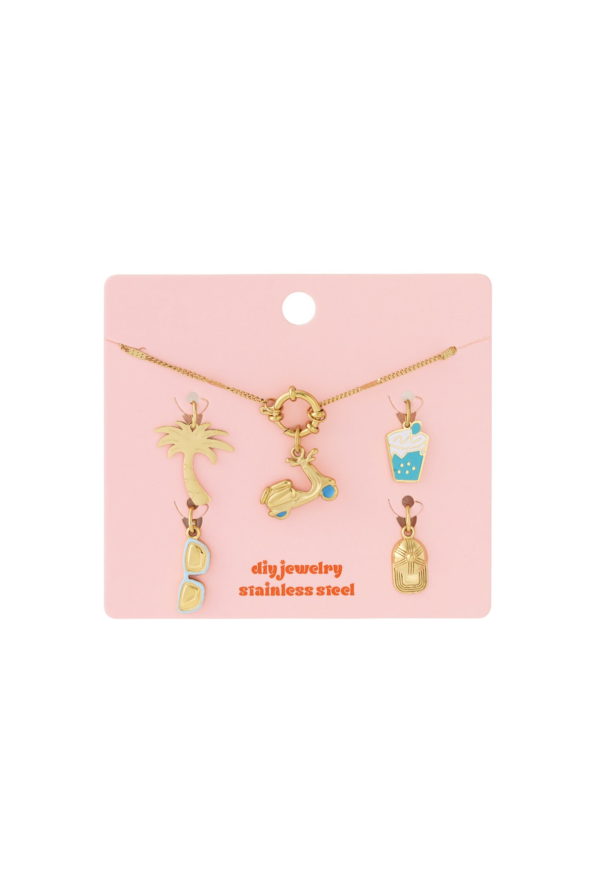 Summer Ride – 14K Gold Plated Bedelketting BK003