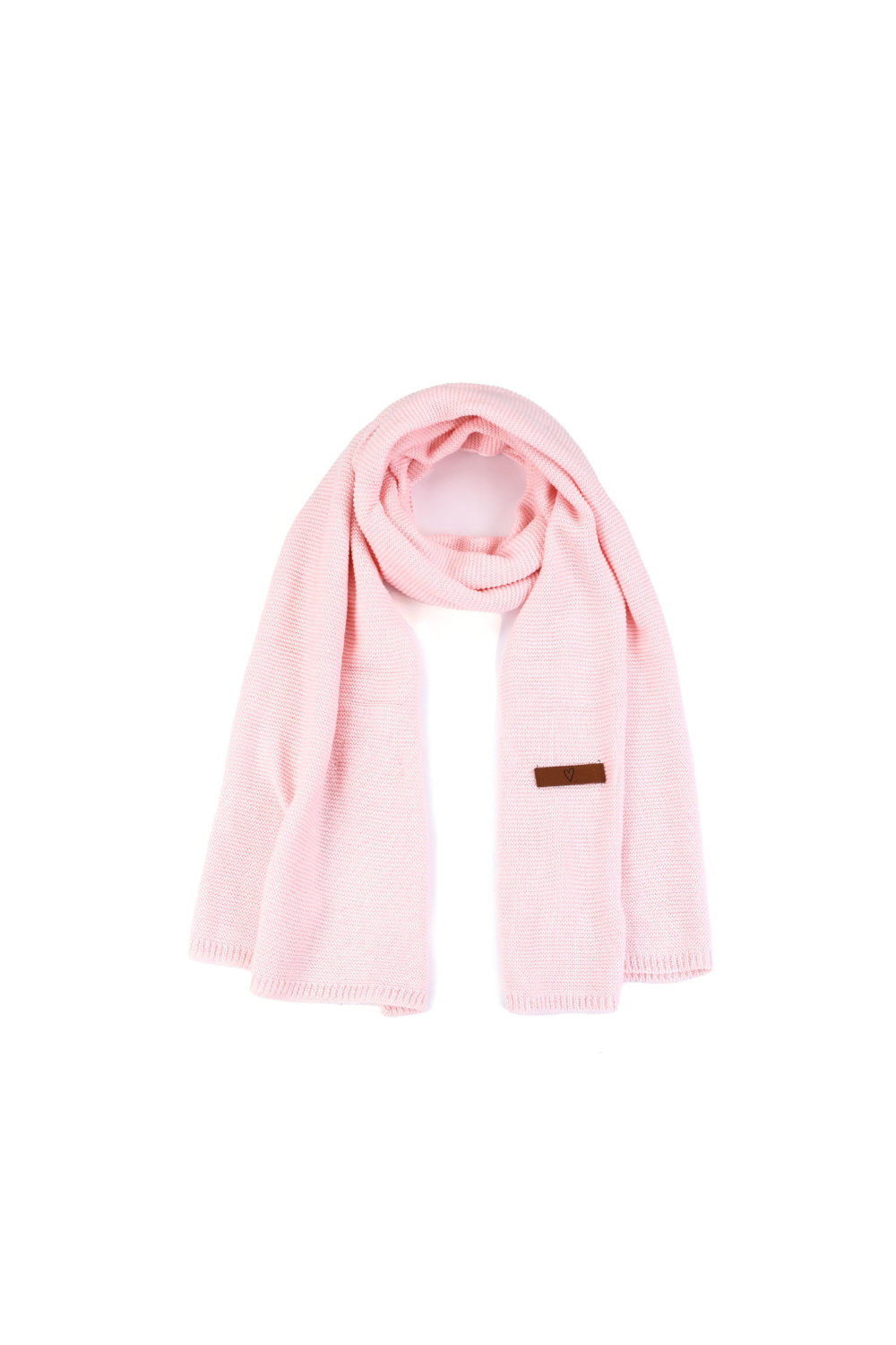 Dunne gebreide sjaal roze Z011