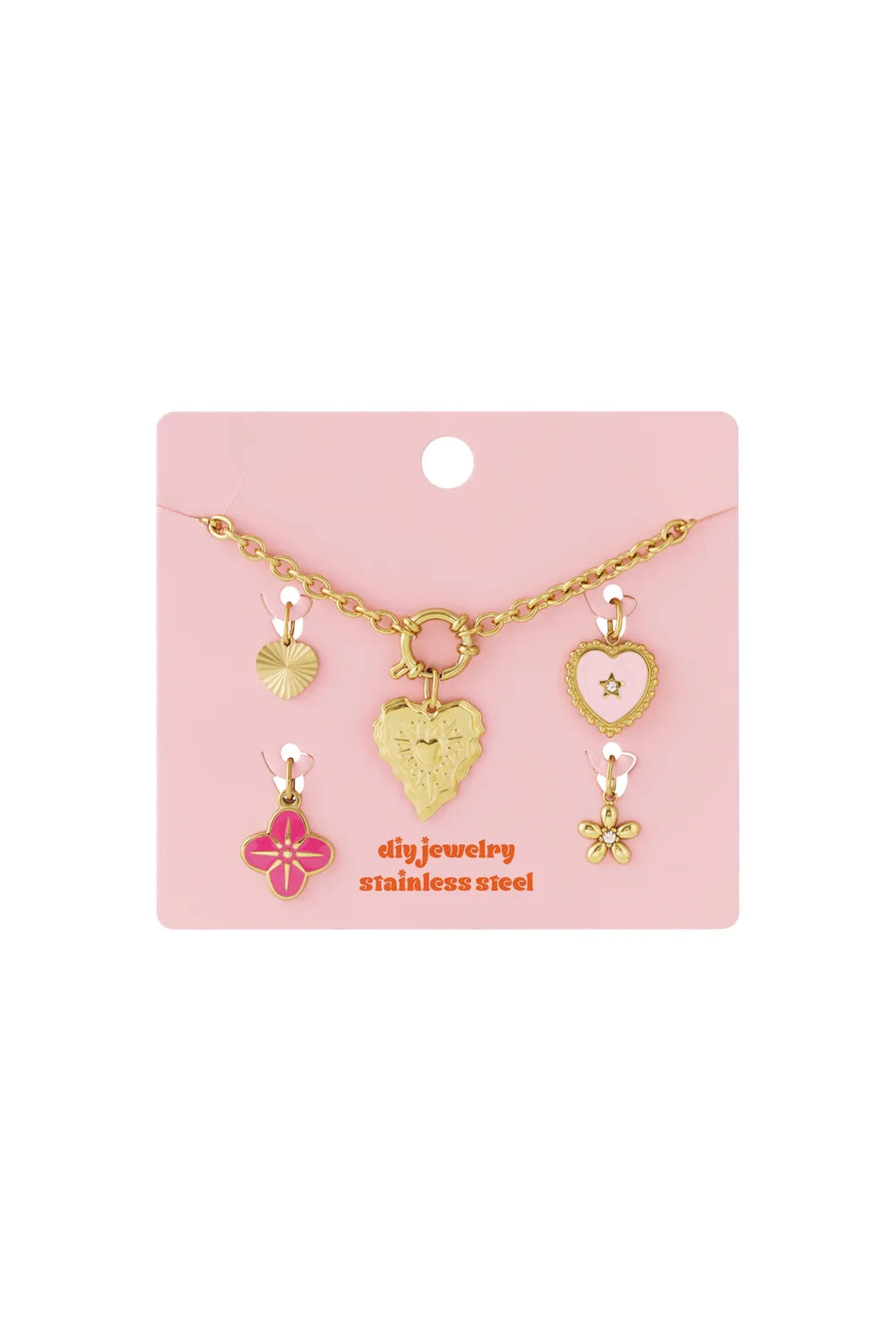 Golden Heart Garden – 14K Gold Plated Bedelketting BK007