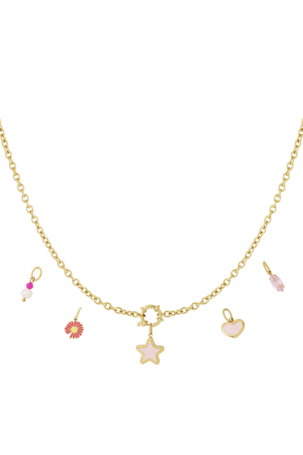 Golden Bloom – 14K Gold Plated Bedelketting BK008