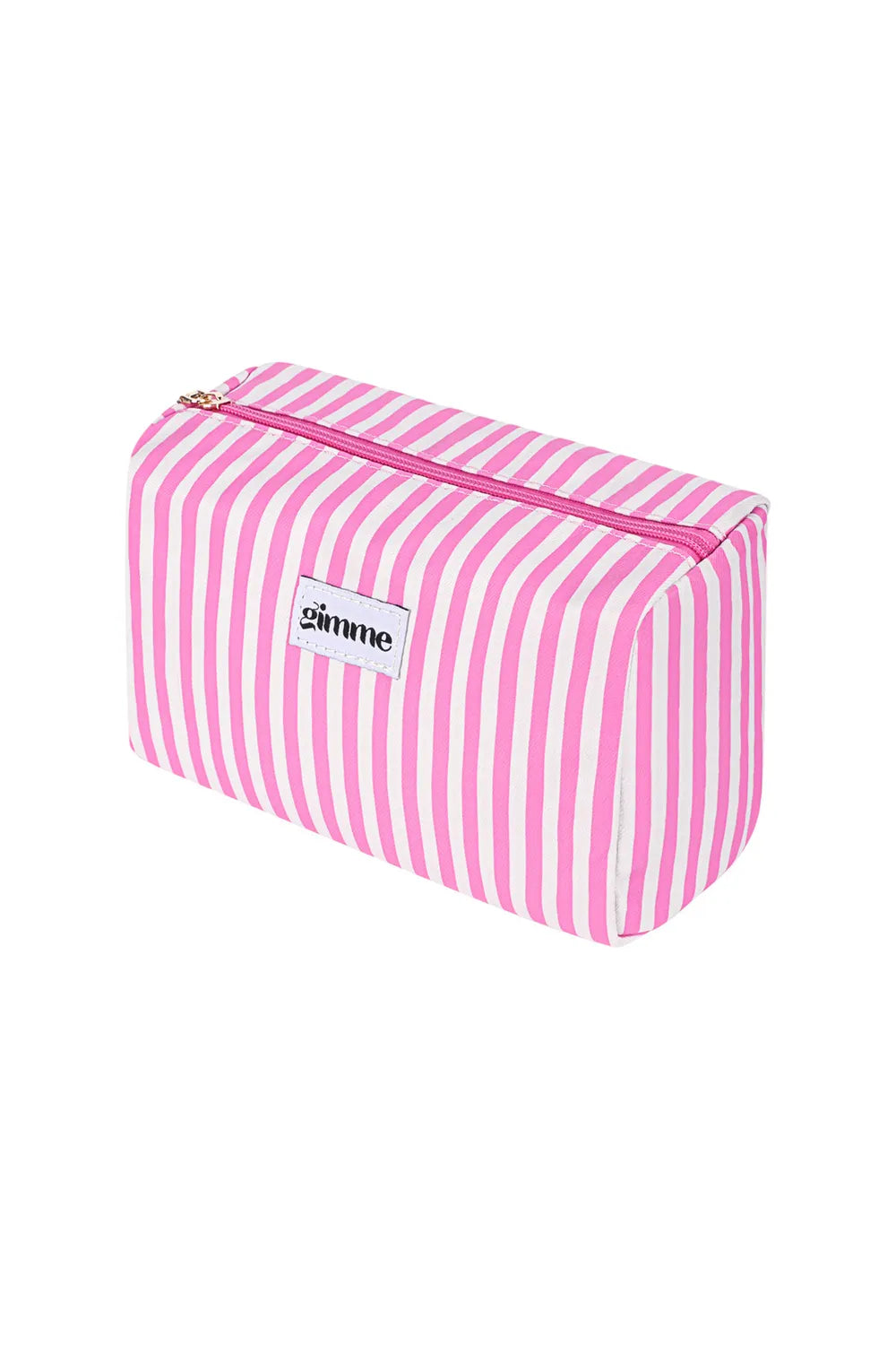 Elegant Beauty tasje roze/wit gestreept M004