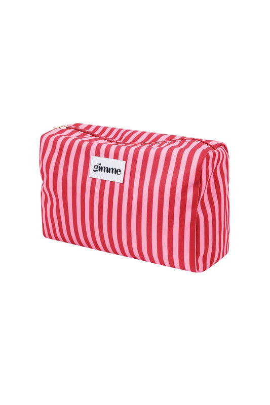 Elegant Beauty tasje roze/rood gestreept M006