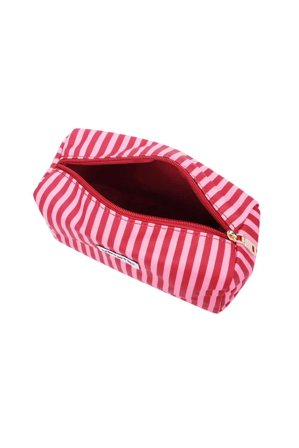Elegant Beauty tasje roze/rood gestreept M006