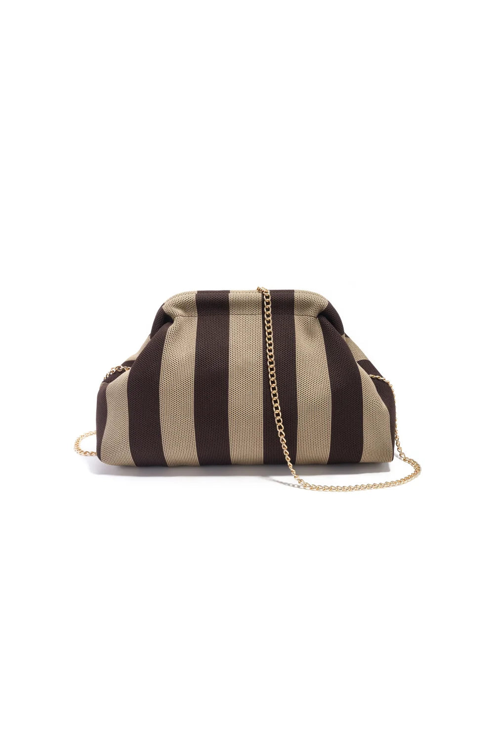 T021 Schoudertas met brown Beige Chain Strap