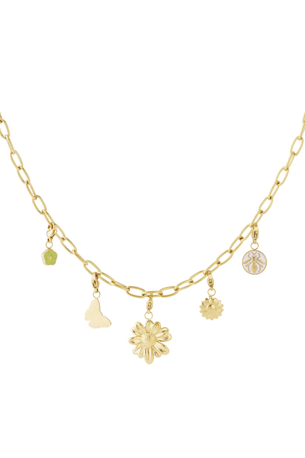 Gouden Bloemen Bedelketting BK018
