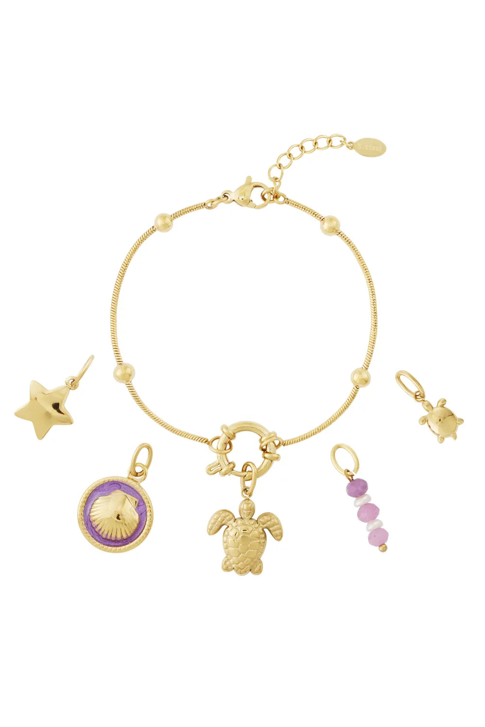 Ocean Turtle Charm Armband BA007