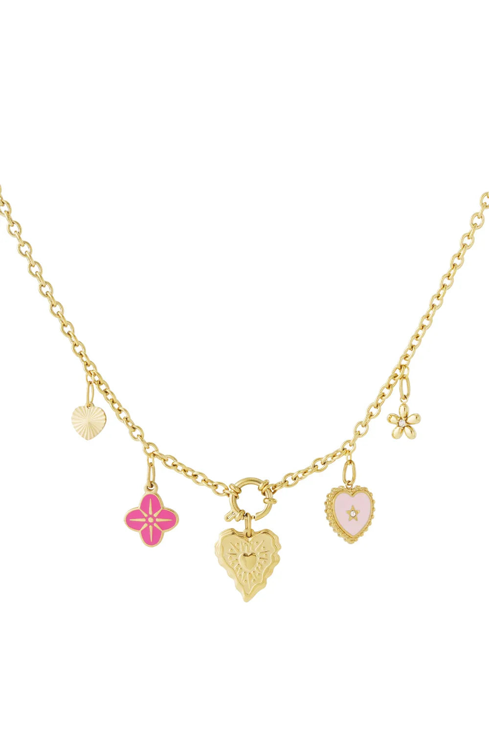 Golden Heart Garden – 14K Gold Plated Bedelketting BK007