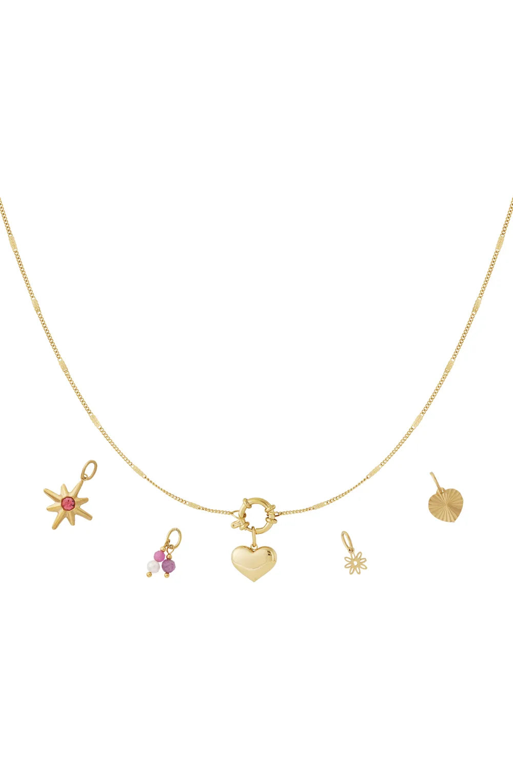 Celestial Heart – 14K Gold Plated Bedelketting BK010