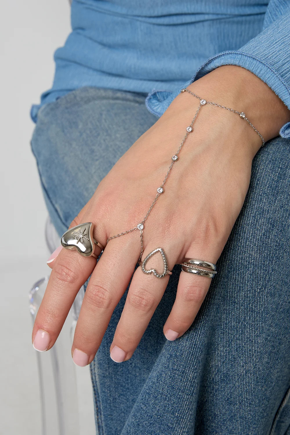 Armband met strass  – Goud of zilver HC004