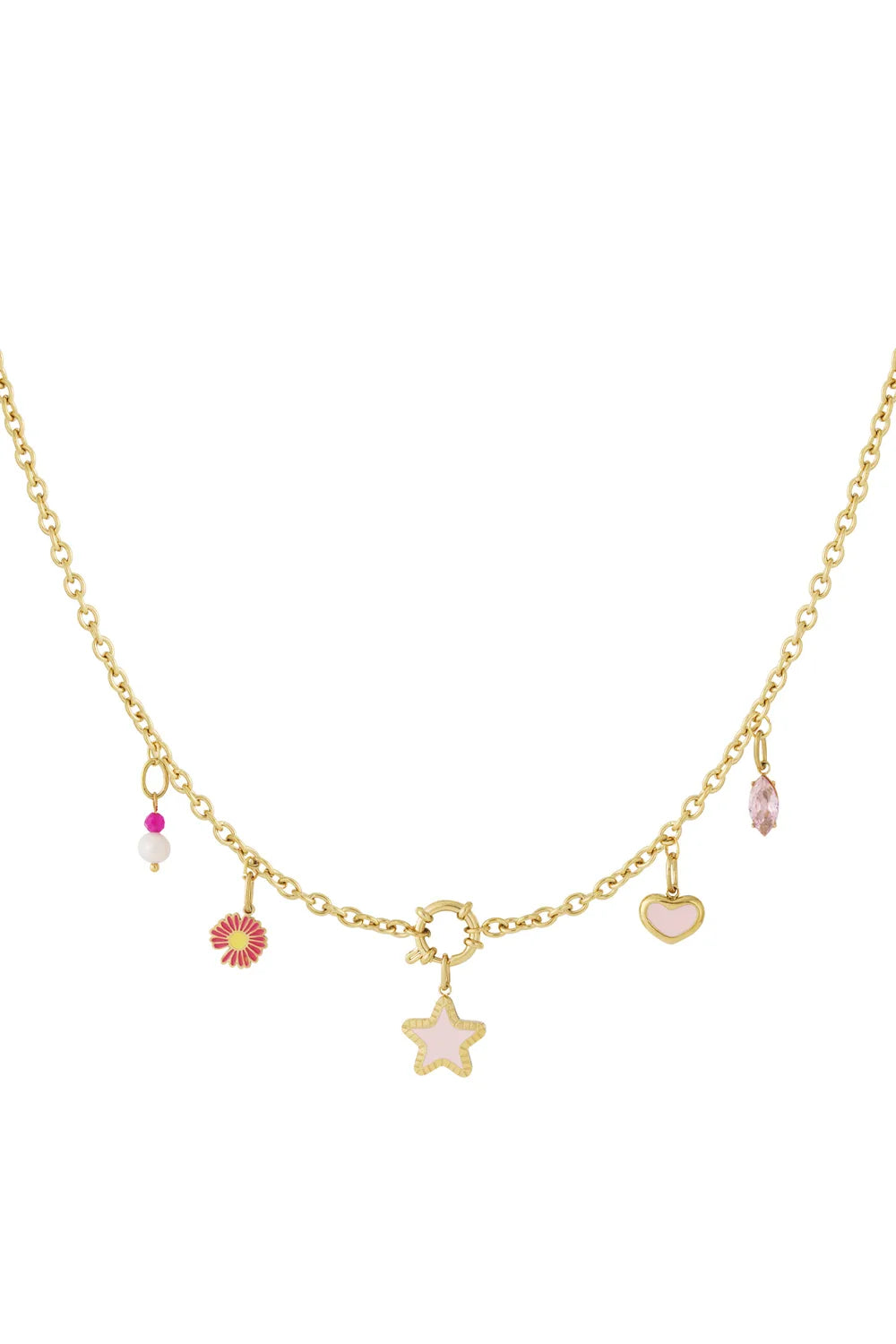 Golden Bloom – 14K Gold Plated Bedelketting BK008