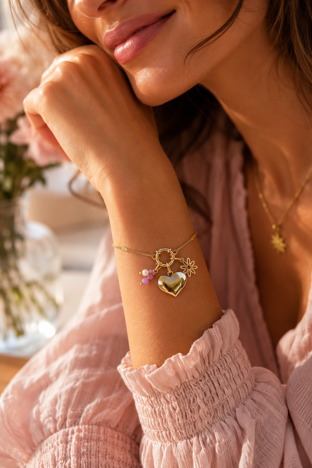 Golden Love Charms – Een hart vol elegantie BA004