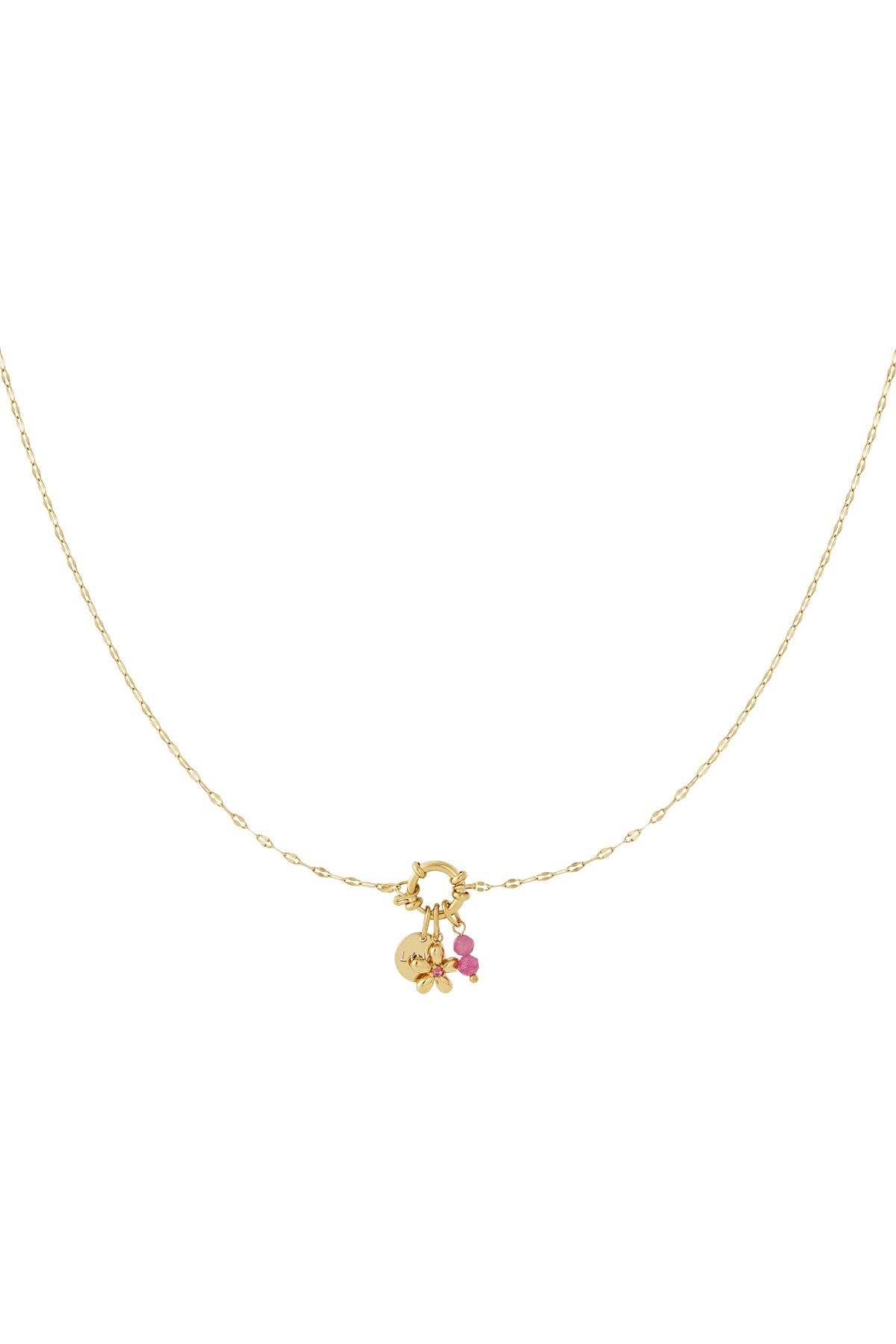 Stralende Bloemen Charms Ketting  BK012