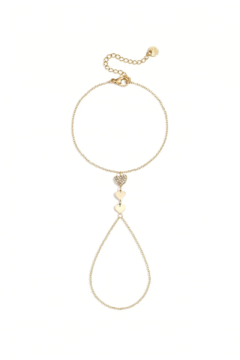Armband met Hart Bedel & Strass – Goud of zilver HC001