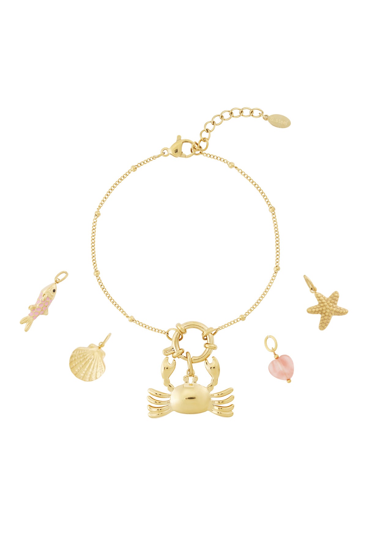 Ocean Vis Zeester krab Charm Armband BA008