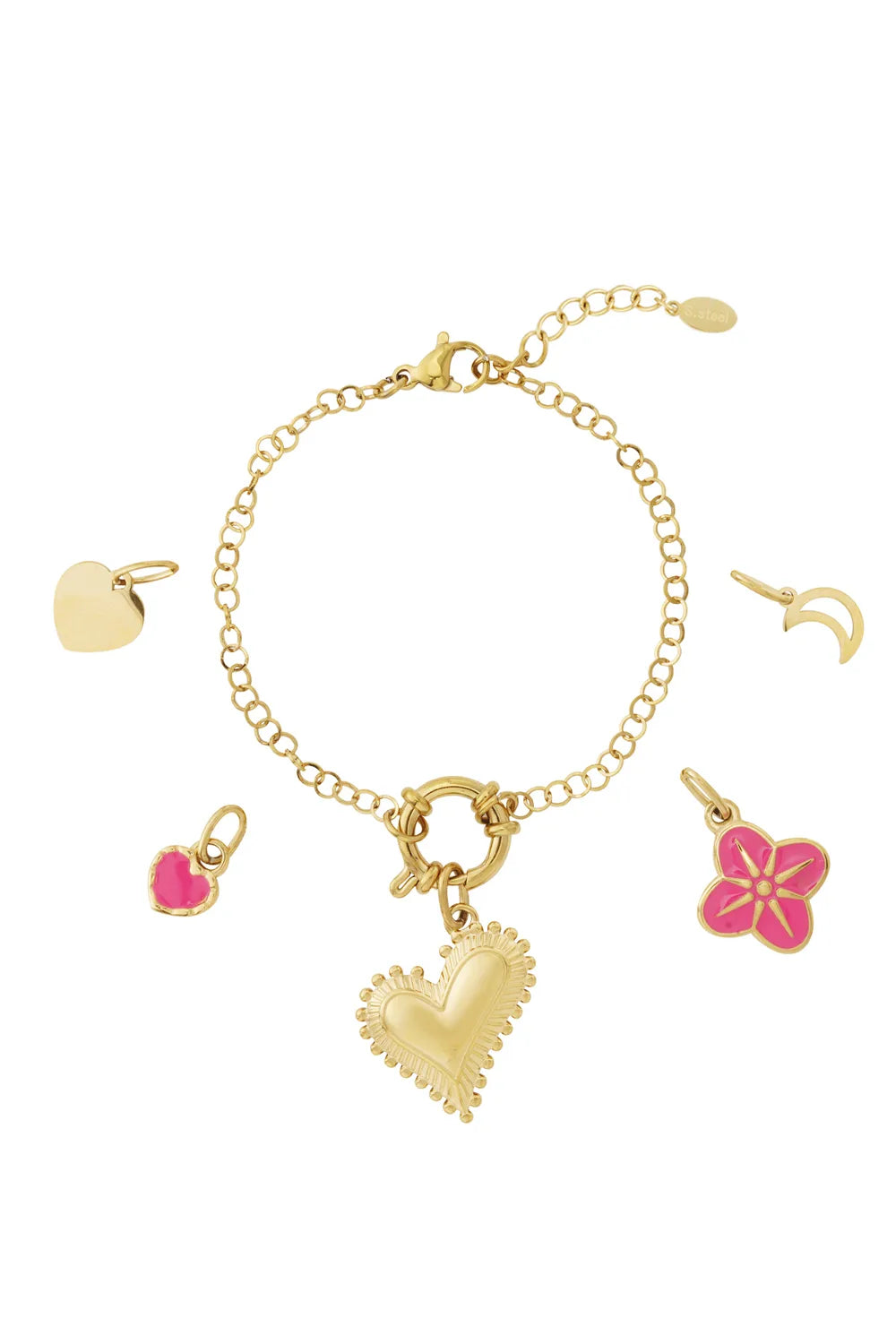 Heartfelt Charms – Gouden DIY Bedelarmband BA001