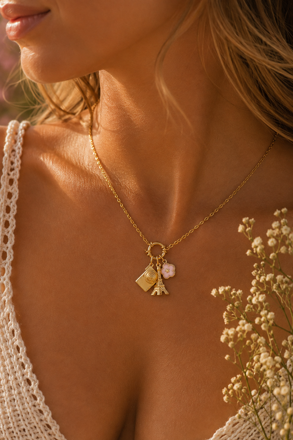 Paris Love Charm ketting  BK015
