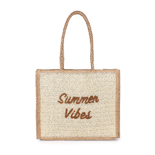 T008 Strandtas “Summer Vibes” (38 x 32 cm)
