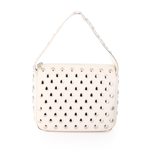 T002 Creme Studs Schoudertas