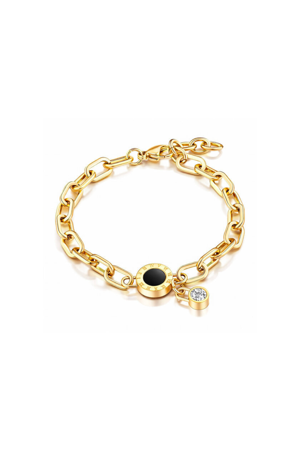 De Sparkling Gold Bracelet black detail SA009
