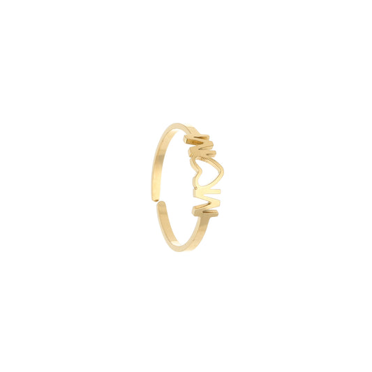 Mama Heart Ring – Stainless Steel Verstelbare Ring FREE gift F005