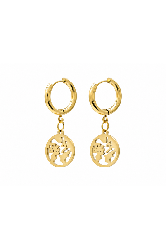 Golden Landshape Elegance Oorbellen – Stainless Steel O013
