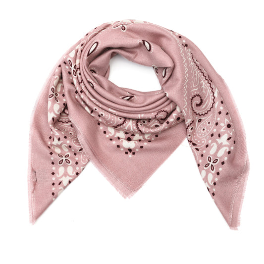 Bohemian Chic – Zachte Sjaal met Paisleyprint pink Z017