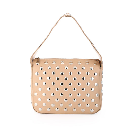 T003 Kaki Studs Schoudertas