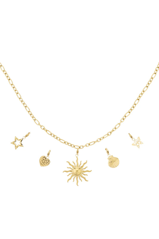 Celestial Heart – 14K Gold Plated Bedelketting BK009