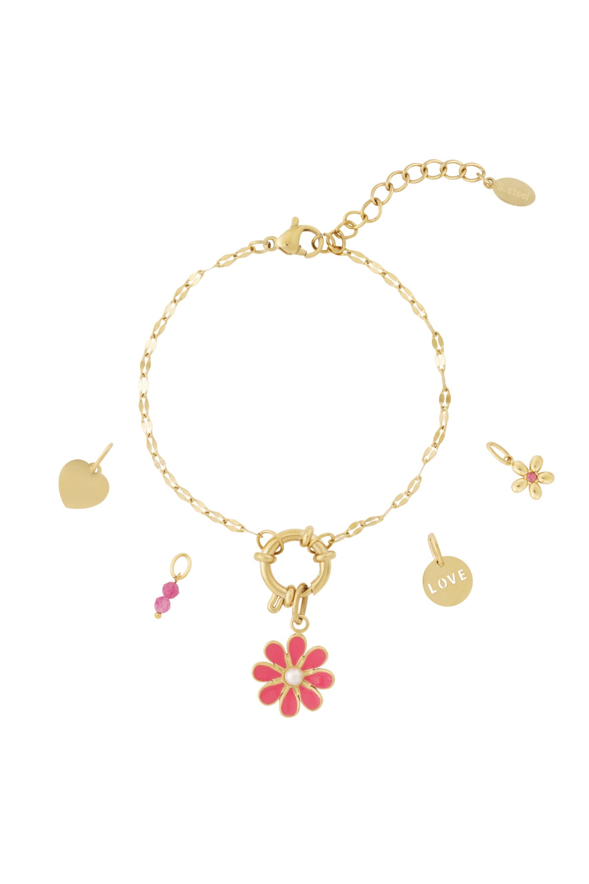 Bloemenpracht om je pols bedelarmband BA012