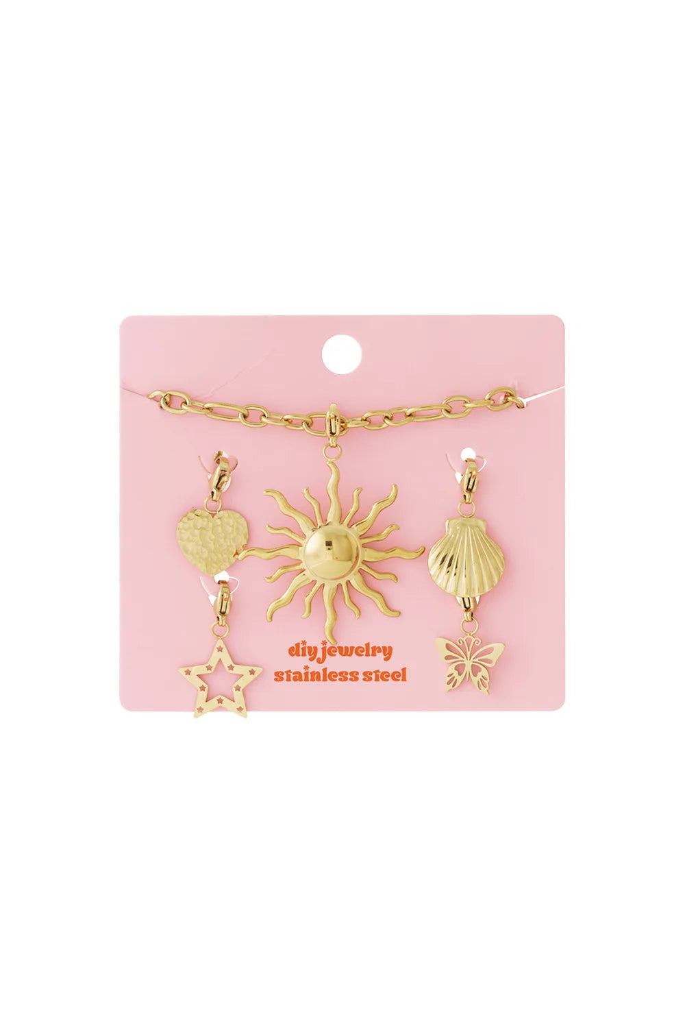 Celestial Heart – 14K Gold Plated Bedelketting BK009