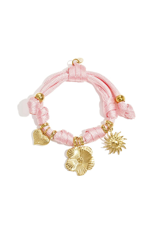 Kleurijke armband licht roze SA005