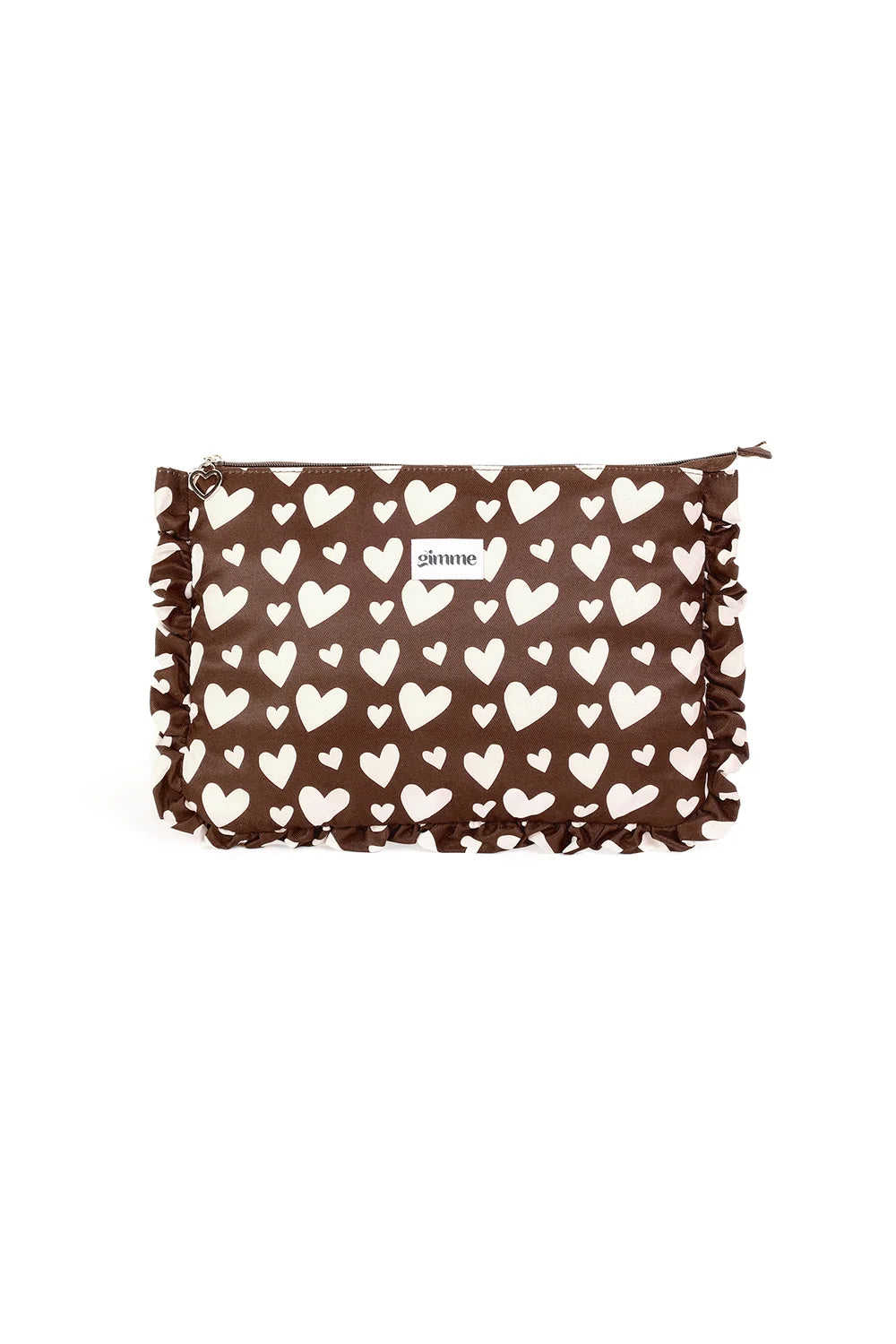 Laptophoes Heart patters brown L010