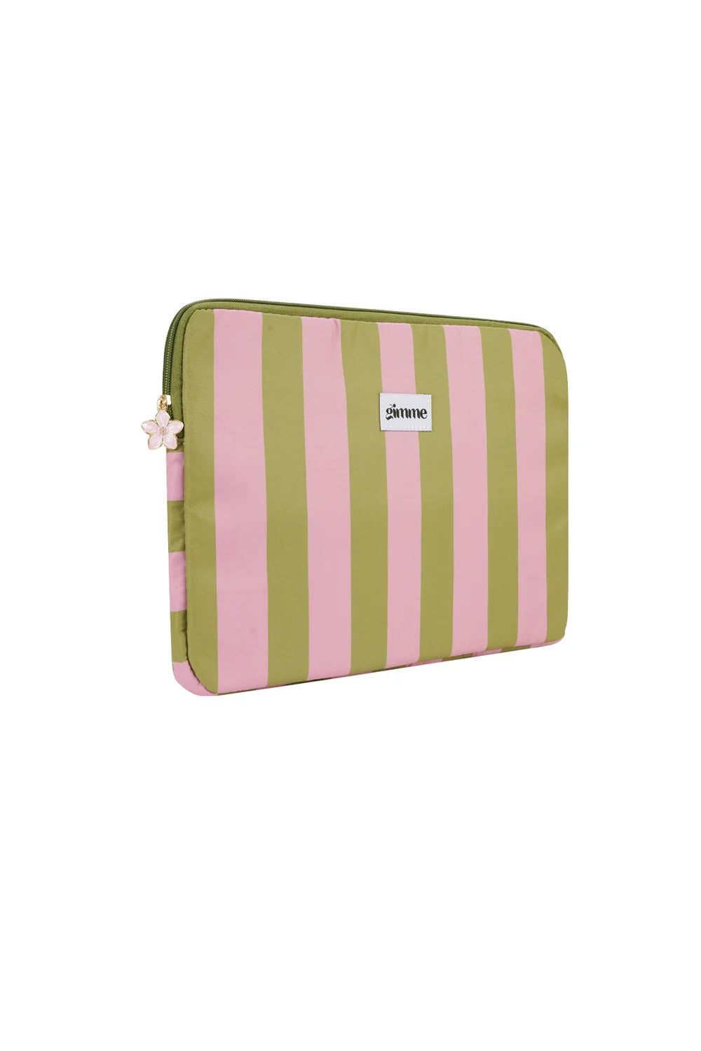 Laptophoes Roze groen gestreept L005