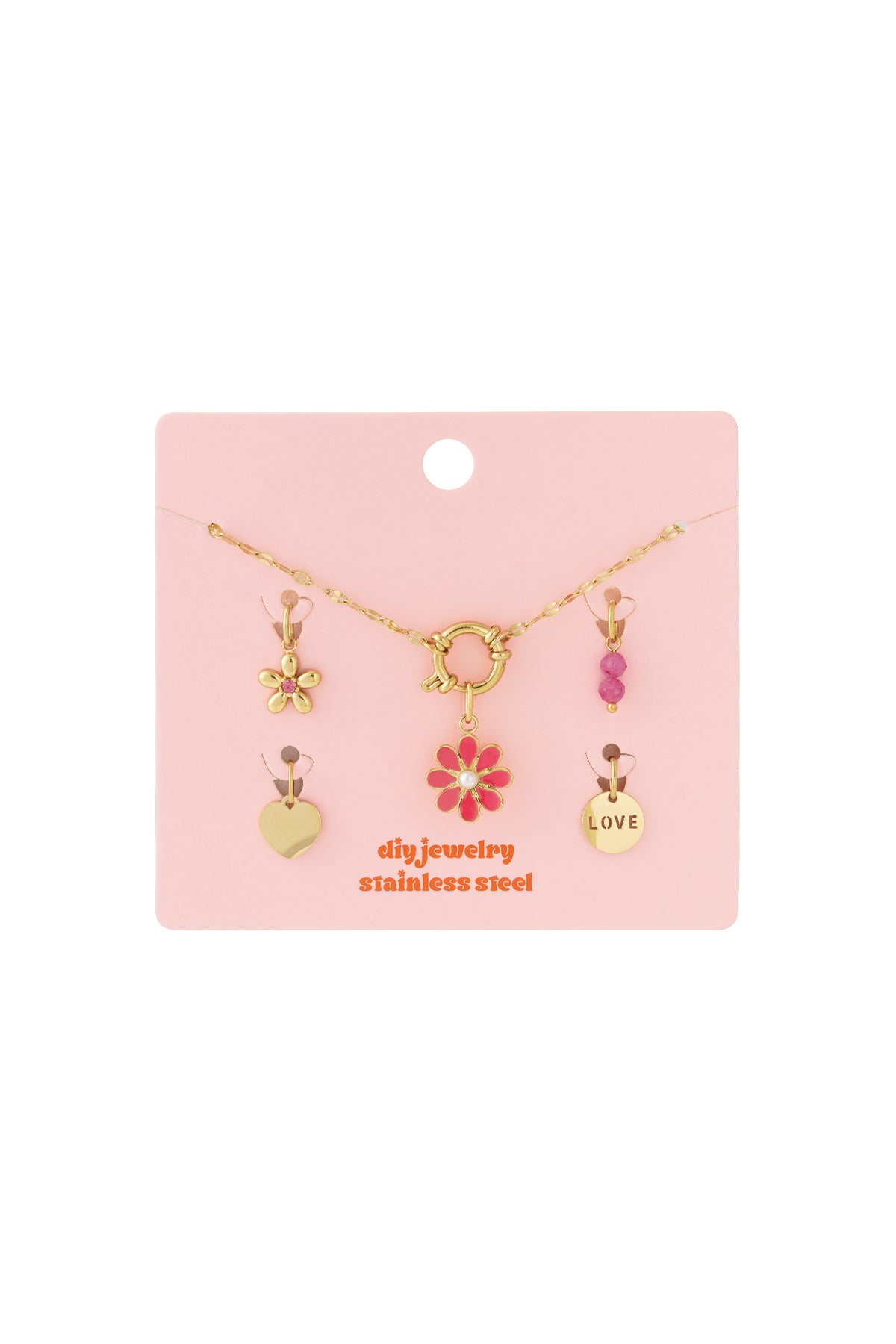 Stralende Bloemen Charms Ketting  BK012