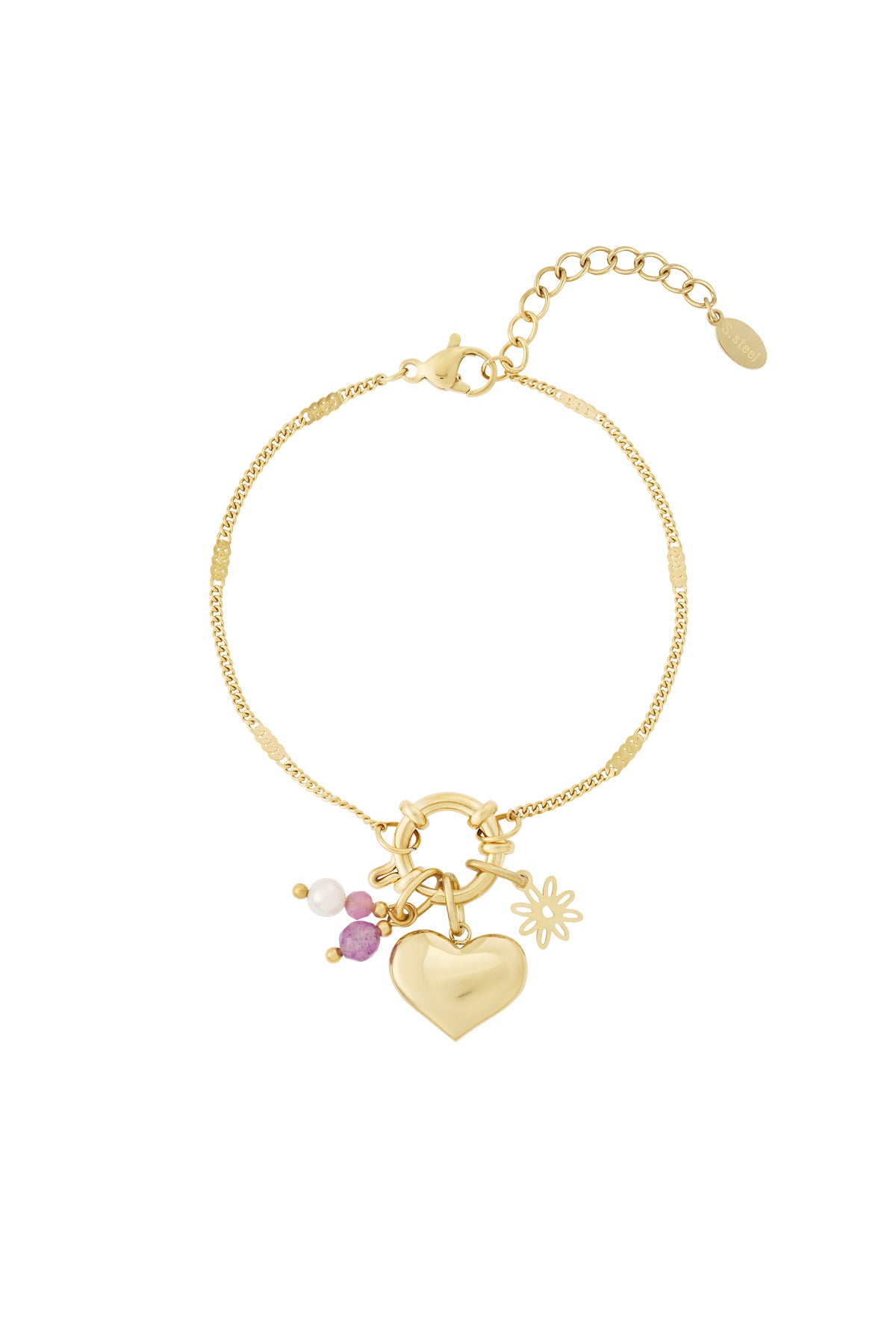 Golden Love Charms – Een hart vol elegantie BA004