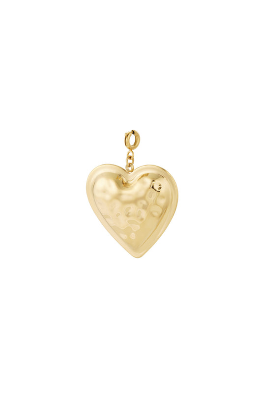 Titel: Golden Love Heart Bedel – Stainless Steel B002