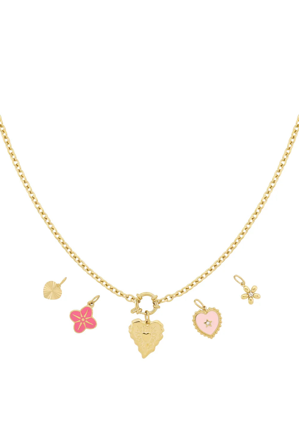 Golden Heart Garden – 14K Gold Plated Bedelketting BK007