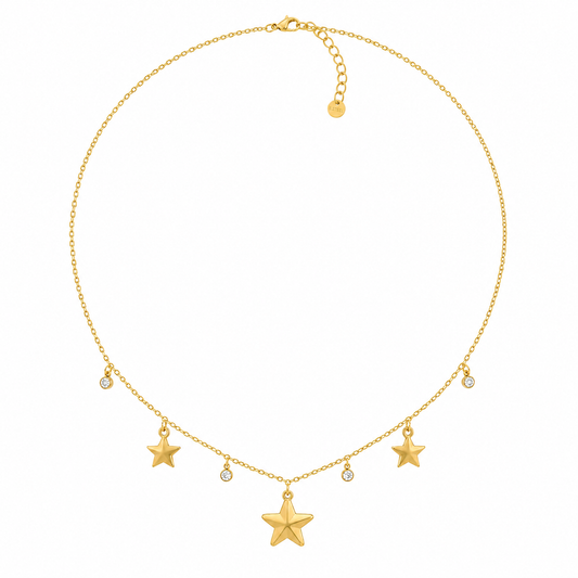 Ster ketting met strass – Stainless Steel K009