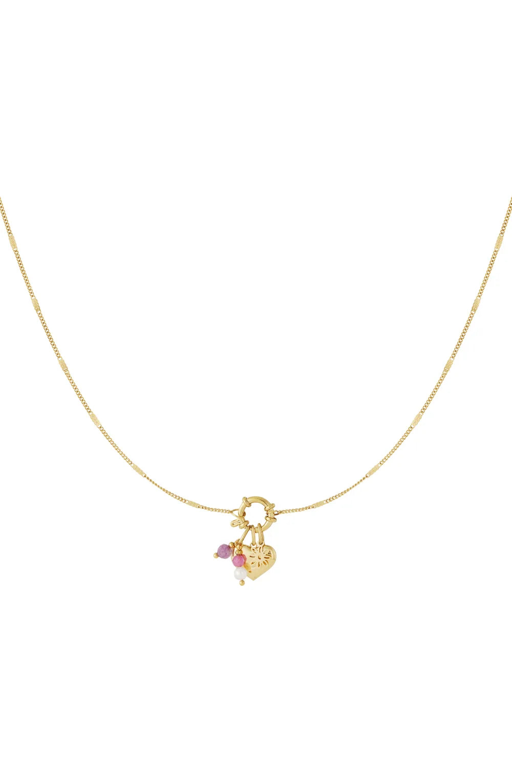 Celestial Heart – 14K Gold Plated Bedelketting BK010